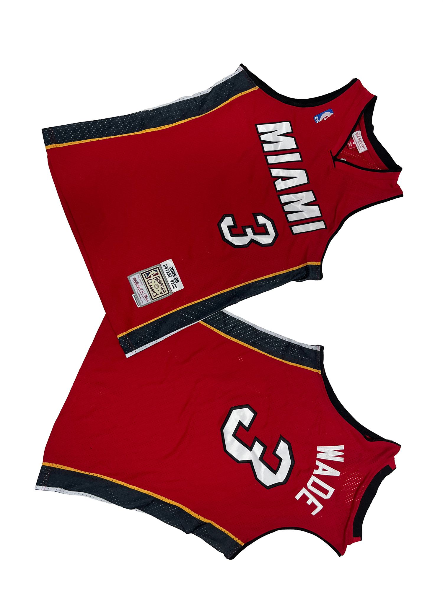 Men Miami Heat #3 Wade Red Throwback NBA Jersey->miami heat->NBA Jersey